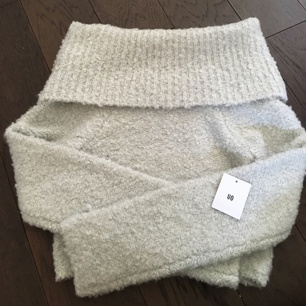 Urban Outfitters grey off the shoulder sweater